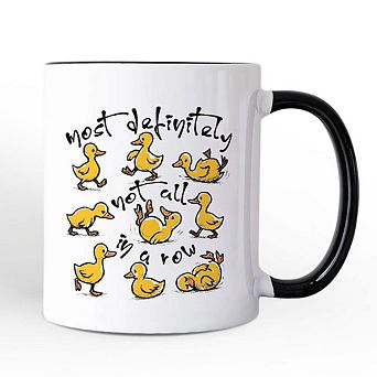 Funny Ducks Not All in a Row Sarcastic Mug, Mental Health Motivational Gift
