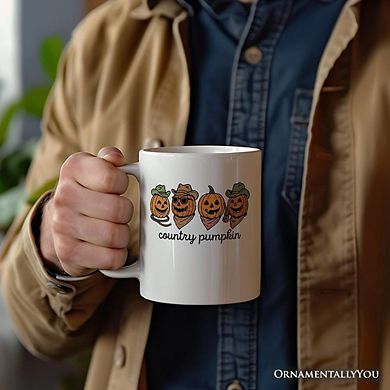 Country Pumpkin Rustic Mug, Cute Autumn Season Gift