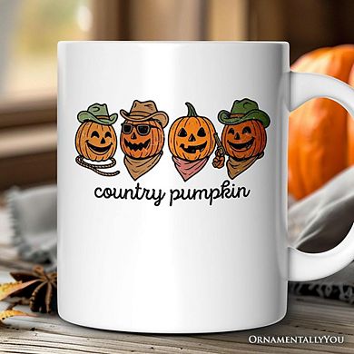 Country Pumpkin Rustic Mug, Cute Autumn Season Gift
