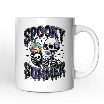 Spooky Summer Skeleton Mug, Snarky Halloween Coffee Gift
