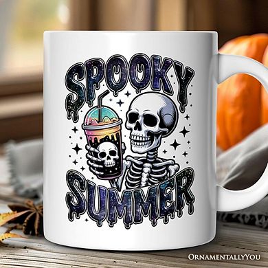 Spooky Summer Skeleton Mug, Snarky Halloween Coffee Gift