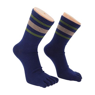 Soft Five Toe Socks Strip Socks for Women 1 Pair One Size