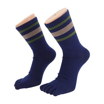 Soft Five Toe Socks Strip Socks for Women 1 Pair One Size