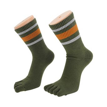 Soft Five Toe Socks Strip Socks for Women 1 Pair One Size