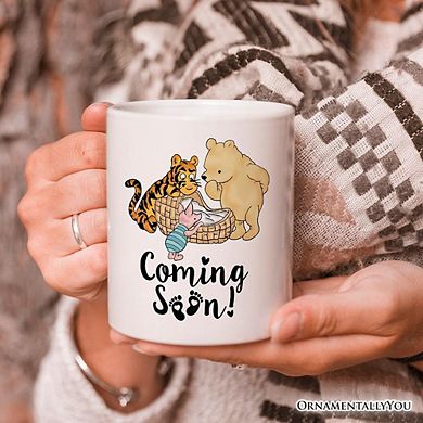 Pregnancy Announcement Winnie-the-Pooh Mug, 1926 A.A. Milne Baby Coming Soon Mom Gift
