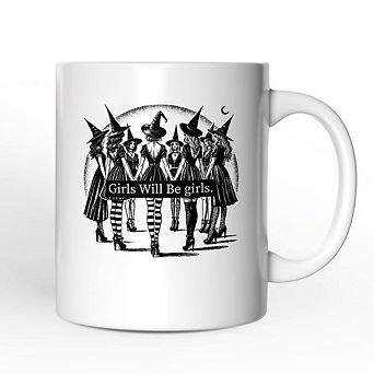 Girls Will Be Girls Mug, Witchy Halloween Gift for Empowered Women