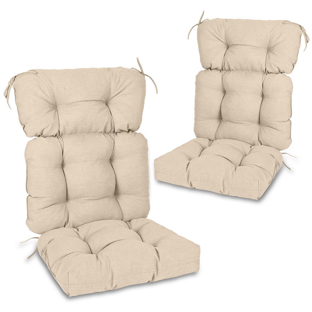 Aoodor Outdoor 45"x 22" x5" Tufted High Back Cushions Patio with Ties ...