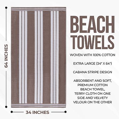 SUPERIOR 6-pc. Cabana Striped Cotton Beach Towel Set