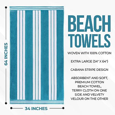 SUPERIOR 4-pc. Cabana Striped Cotton Beach Towel Set