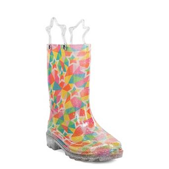 Western Chief Star Kaleidoscope Kids Lighted Rain Boots