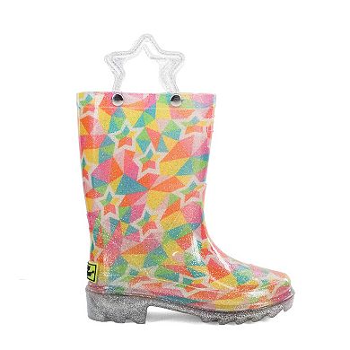 Western Chief Star Kaleidoscope Boys' Lighted Rain Boots
