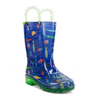 Western Chief Fish On Boys' Lighted Rain Boots