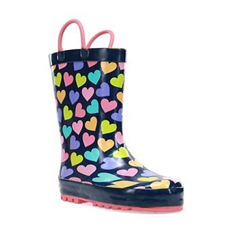 Western Chief Happy Hearts Girls' Waterproof Rain Boots