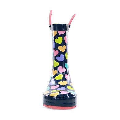 Western Chief Happy Hearts Girls' Waterproof Rain Boots