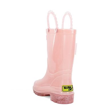 Western Chief Lighted Girls' Bow Accent Rain Boots