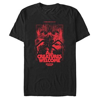Big & Tall Stranger Things All Creatures Welcome Graphic Tee