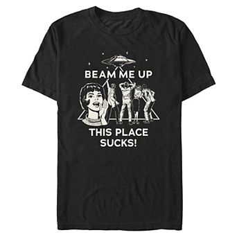 Big & Tall Stranger Things Beam Me Up Graphic Tee