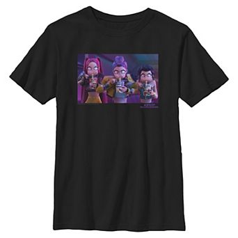 Boys 8-20 KPop Demon Hunters Eating Ramen Graphic Tee