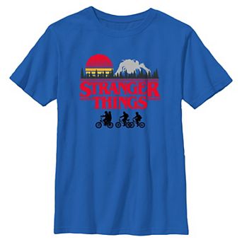 Boys 8-20 Stranger Things Sunset Bike Rides Graphic Tee