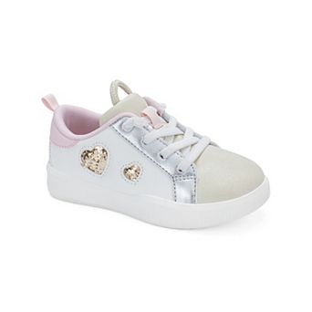 OshKosh B'gosh® Ellis Girls Lace-Up Casual Sneakers With Heart Accents
