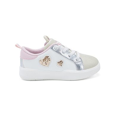 OshKosh B'gosh® Ellis Girls Lace-Up Casual Sneakers With Heart Accents