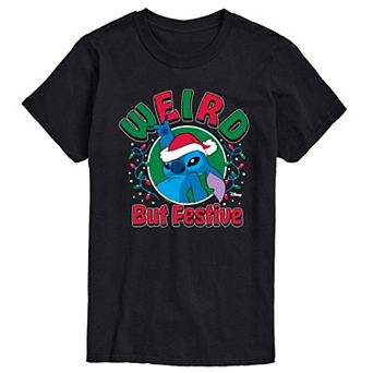 Big & Tall Disney's Lilo & Stitch Weird But Festive Graphic Tee
