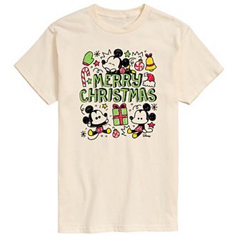 Big & Tall Disney's Mickey Mouse Merry Christmas Graphic Tee