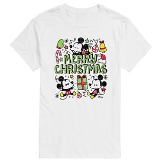 Big & Tall Disney's Mickey Mouse Merry Christmas Graphic Tee