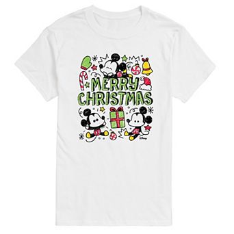 Big & Tall Disney's Mickey Mouse Merry Christmas Graphic Tee