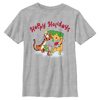Boys 8-20 Disney's Winnie Pooh Happy Holidays Graphic Tee