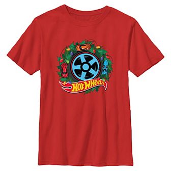 Boys 8-20 Hot Wheels Christmas Wreath Graphic Tee