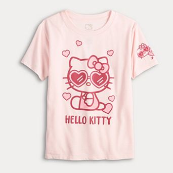 Girls 7-16 Hello Kitty Heart Sunglasses Graphic Tee