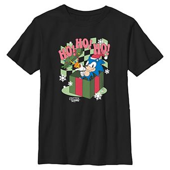 Boys 6-20 Sonic The Hedgehog Ho Ho Ho Graphic Tee