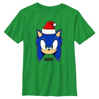 Boys 8-20 Sonic The Hedgehog Santa Hat Graphic Tee