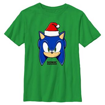 Boys 8-20 Sonic The Hedgehog Santa Hat Graphic Tee