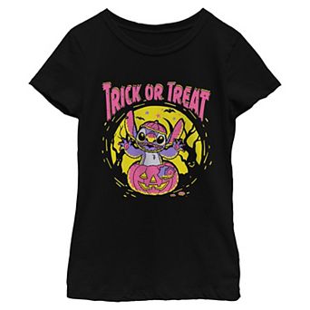 Girls 7-16 Disney's Stitch Trick Or Treat Short Sleeve Graphic Tee