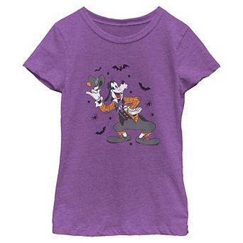 Girls' Disney's Goofy Spooky Suit Short Sleeve Graphic Tee