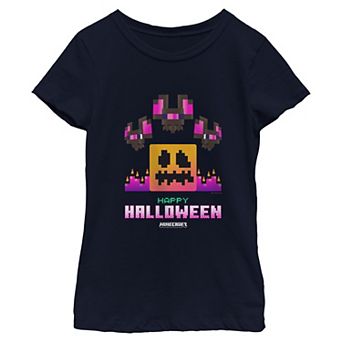 Girls' Minecraft Happy Halloween Graphic Tee