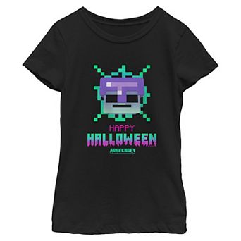 Girls' Minecraft Happy Halloween Graphic Tee