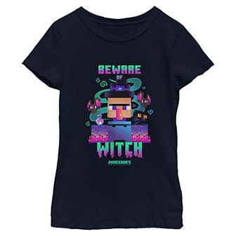 Girls' Minecraft Beware Of Witch Graphic Tee