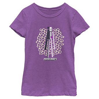 Girls' Minecraft Enderman Graphic Tee