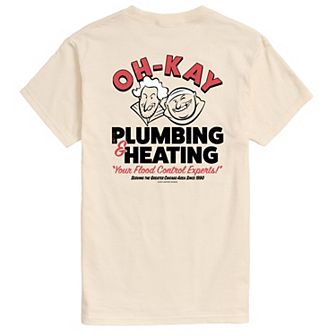 Big & Tall Home Alone Oh-Kay Plumbing & Heating Graphic Tee