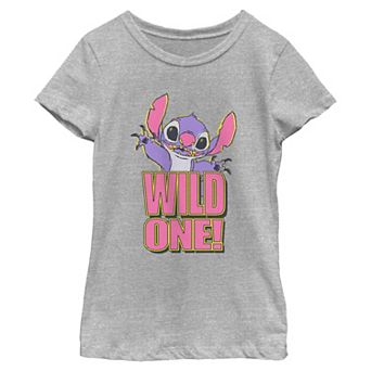 Girls 7-16 Stitch Wild One Short Sleeve Graphic Tee