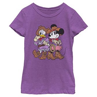 Girls 7-16 Disney's Minnie & Daisy Cowgirls Short Sleeve Graphic Tee