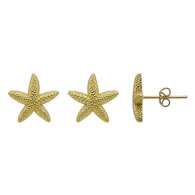 Aleure Precioso Sterling Silver Starfish Stud Earrings