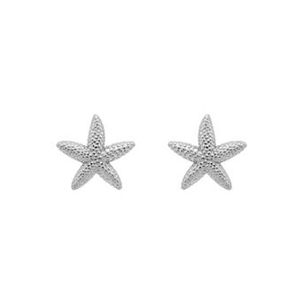 Aleure Precioso Sterling Silver Starfish Stud Earrings