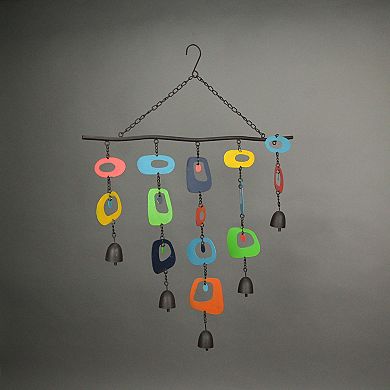 Multicolor Mid Century Modern Mobile Wind Chime Hanging Garden Home Decor Art