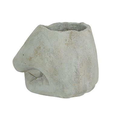 7 Inch Diameter Fist Bump Hand Concrete Plant Pot Planter / Candle Holder