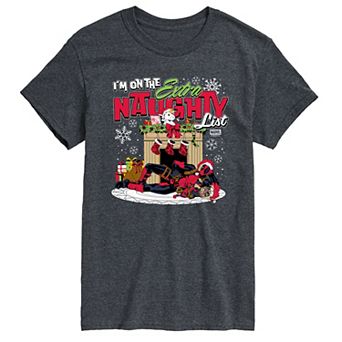 Big & Tall Marvel Deadpool Extra Naughty List Graphic Tee