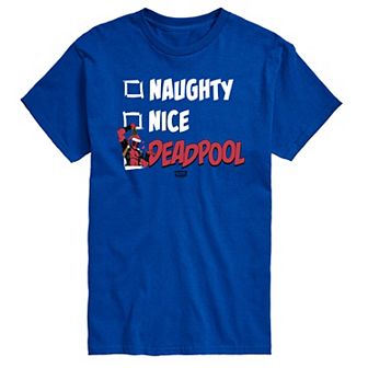 Big & Tall Marvel Deadpool Naughty & Nice List Graphic Tee
